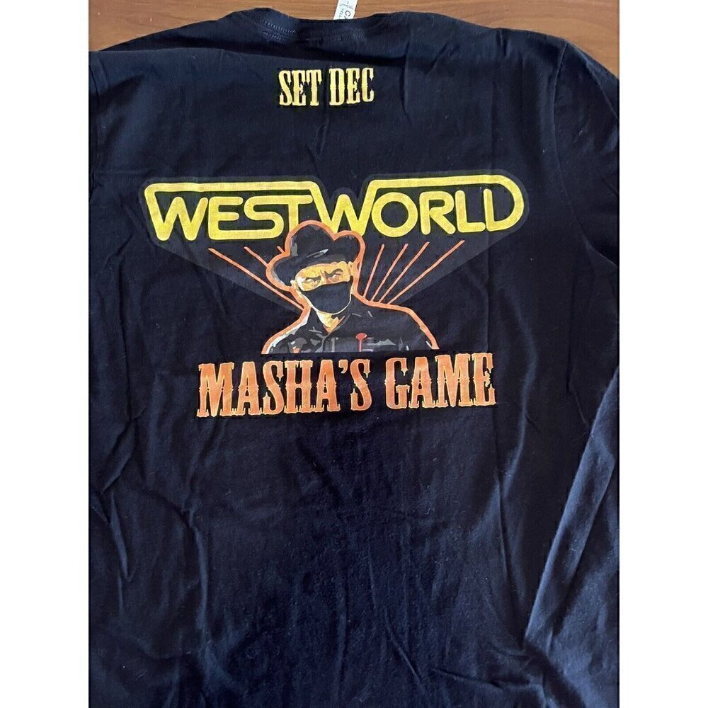 WestWorld Cast Crew T-shirt RARE Set Dec Mashas Game Black Size L - Picture 7 of 7